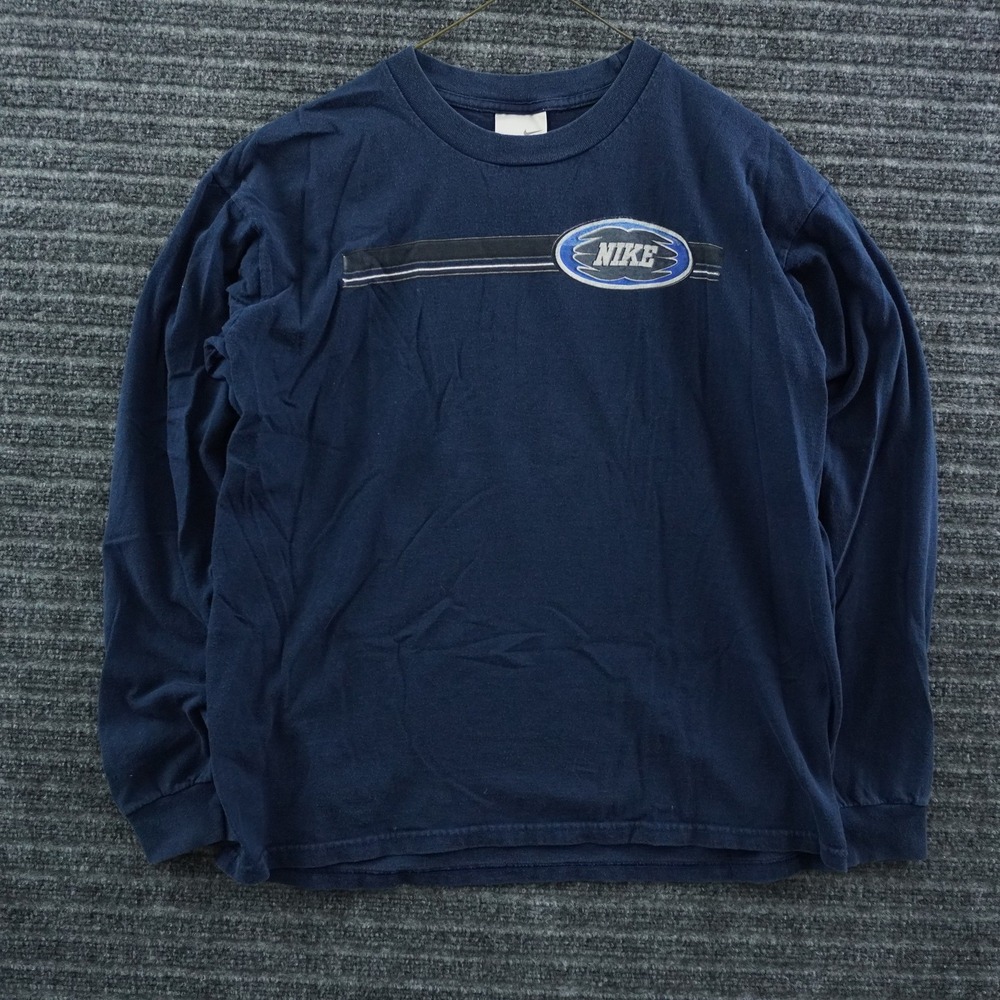 Nike Long Sleeve T-Shirt Boys XL Navy Blue Graphic Swoosh Logo